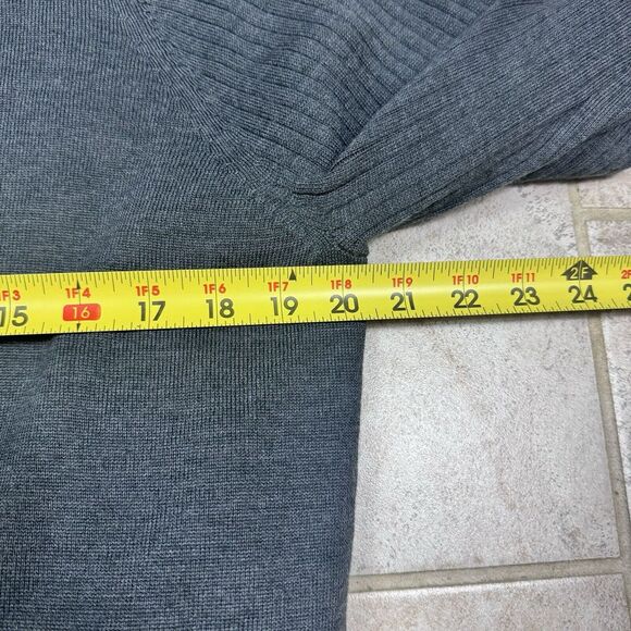 Brooks Brothers Country Club Sweater Mens Medium Grey 1/4 Zip Merino Wool Lined - Picture 6 of 10